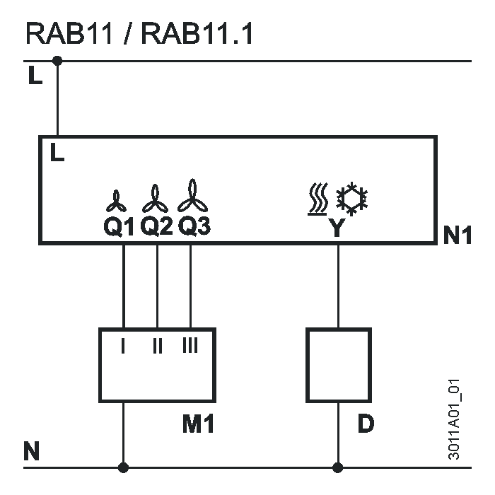 RAB11 thermostat connection diagram