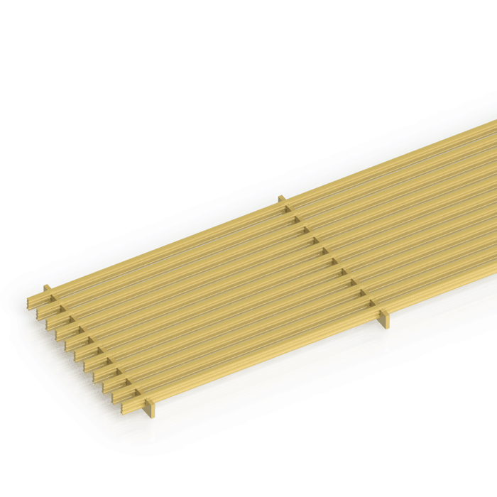 3D-модель продольных решеток itermic серии lga цвета gold