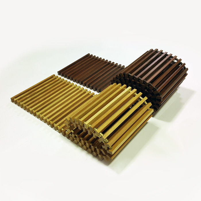 SGW series wooden transverse grilles nut-brown and wenge for itermic in floor trench convectors